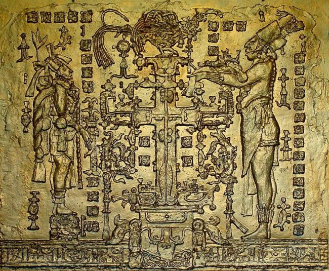 Очевидное - Невероятное : «Говорящие Кресты» Майя  Temple_of_the_cross_maya_panel_by_zygzwurx-d4dvw1f