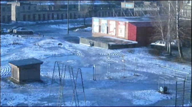 Странные круги на снегу засняли в Пензе на улице Кулибина