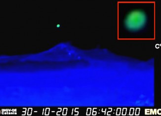 Тепловые видеокамеры засняли НЛО, влетающий в вулкан Этна