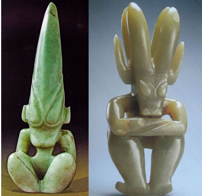 Кого изображают нефритовые статуэтки древней культуры Хуншань? 