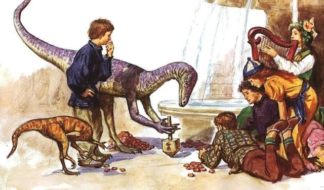 Динозавры были у гигантов древности домашними животными