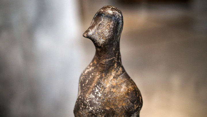 Загадочная неолитическая гранитная фигурка с птичьим клювом 