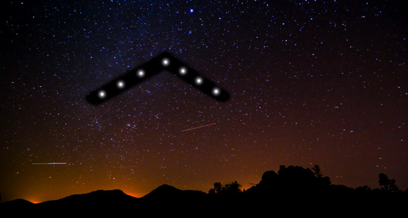 Американец рассказал, что видел в небе изменяющий форму и размеры НЛО