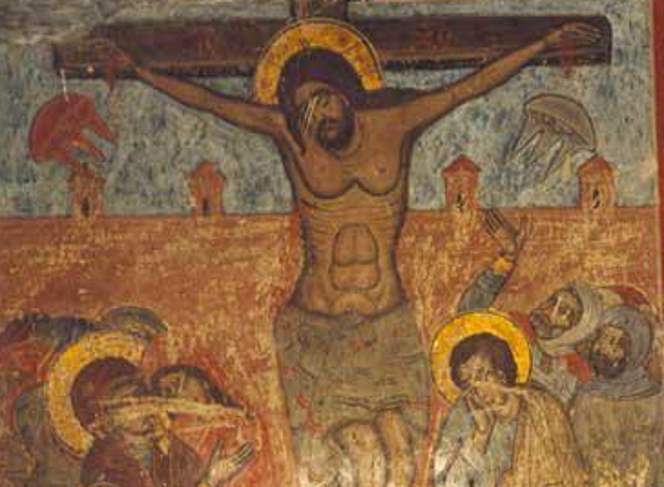 Изображения НЛО на фреске в грузинском соборе привлекли внимание уфологов