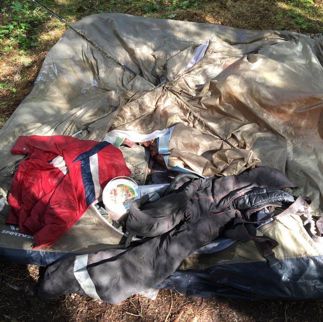На Сейдозере нашли две разорванные палатки с едой, одеждой и посудой, но без людей 