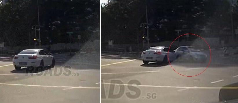 В Сингапуре на видео попал автомобиль-призрак, который возник из ниоткуда