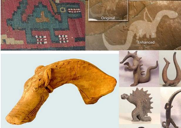 Вероятные древние изображения динозавров