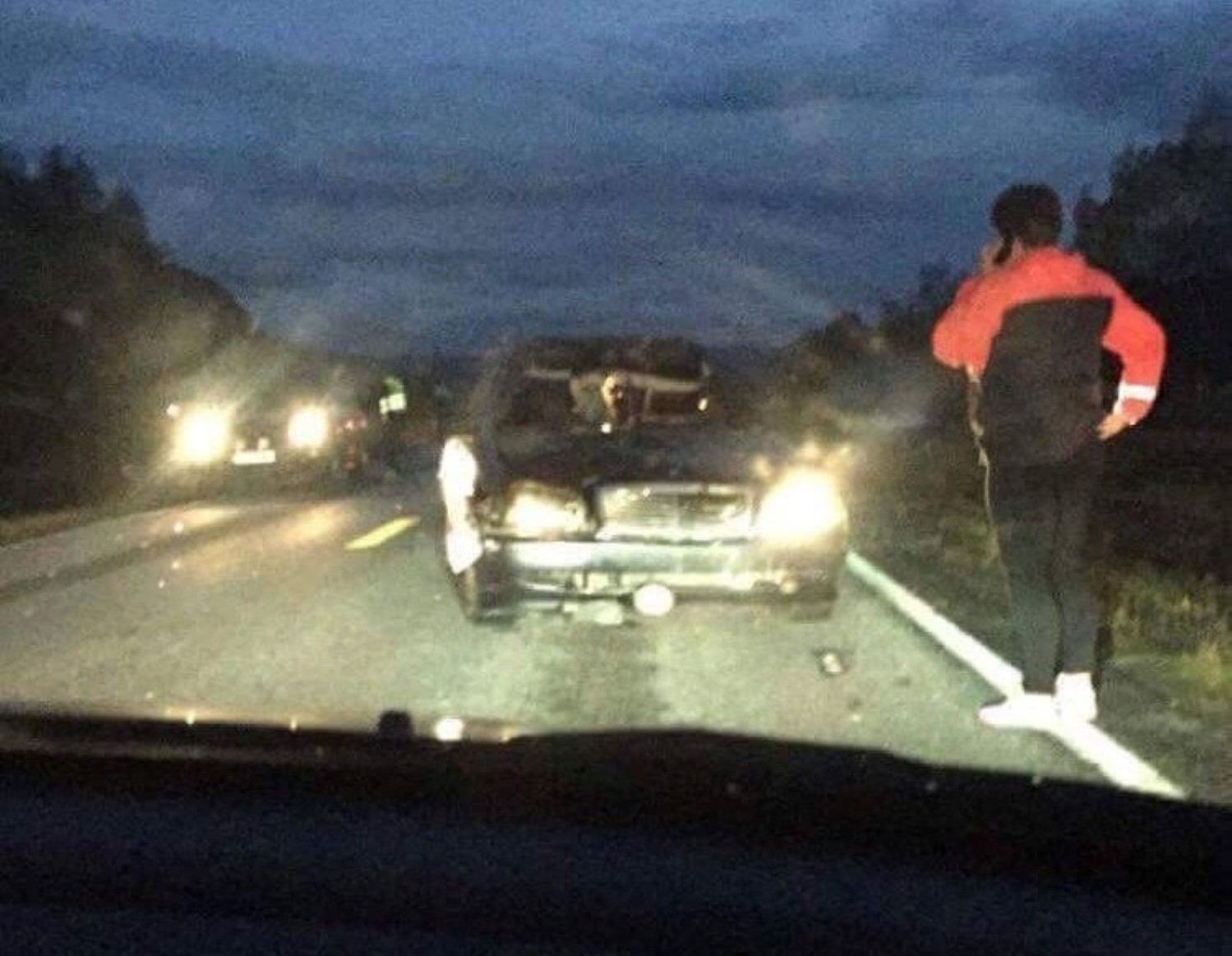 В Норвегии после ДТП внутри пустой машины засняли призрак человека 