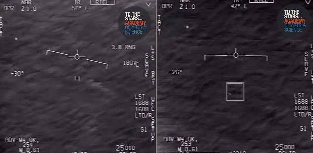 В США опубликовали видео со сверхскоростным НЛО, снятым американским военным пилотом