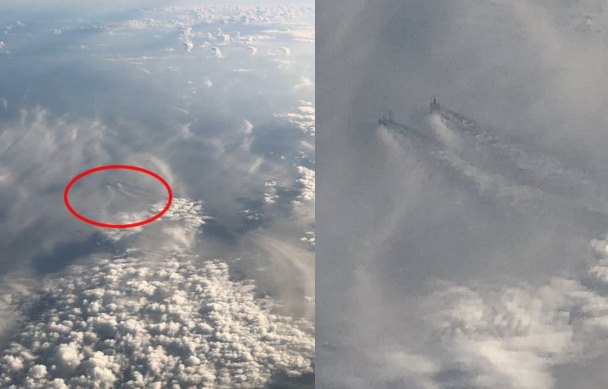 Странные стуктуры в облаках на высоте 3 километров