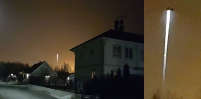 В Швеции засняли на видео НЛО, выпустивший луч света