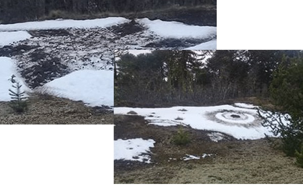 В горах Аргентины на снегу нашли два странных узора. Следы посадки НЛО?