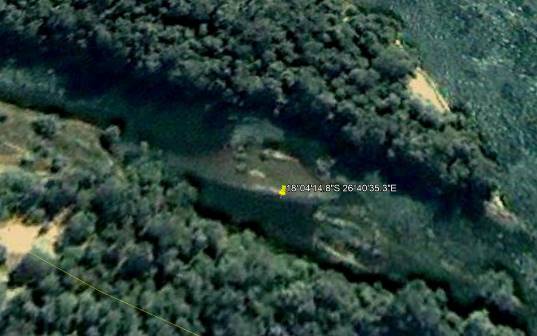 На карте реки Замбези обнаружили огромный упавший диск НЛО
