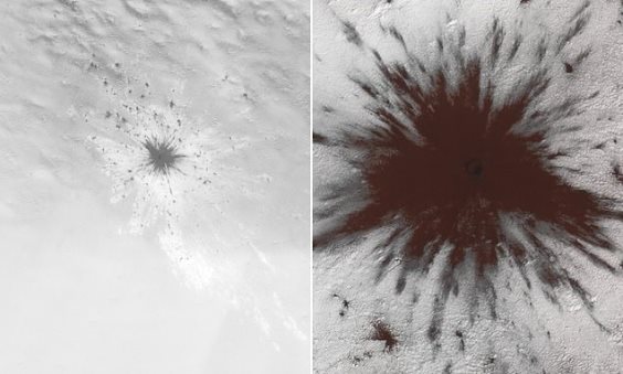На Марсе обнаружили кратер в ледовом покрытии