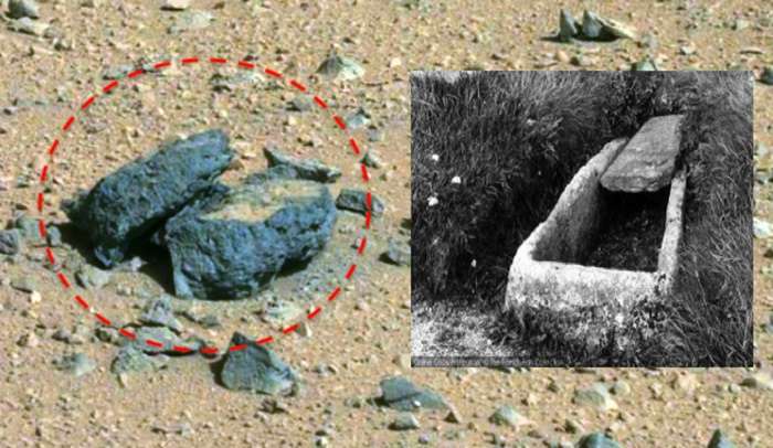 На фото с Марса нашли объект, похожий на гроб с крышкой