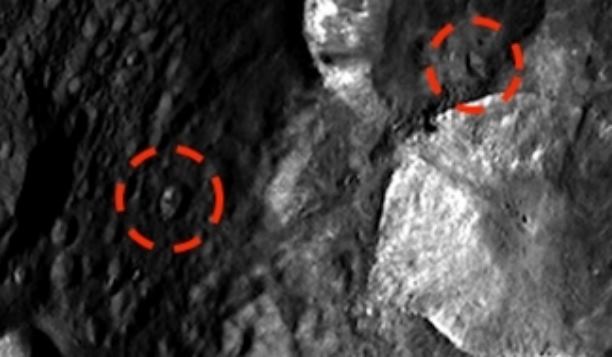 На поверхности астероида разглядели два ромбовидных объекта