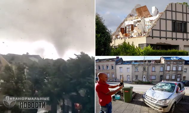 По Люксембургу пронесся смерч, срывая крыши с домов