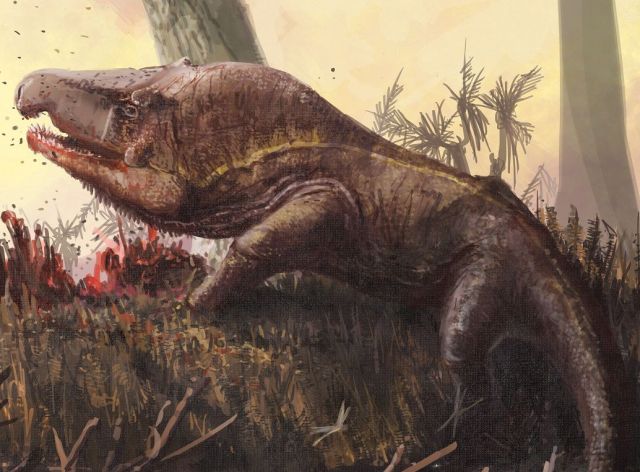 250 млн лет назад на территории России жили необычные ящеры с огромной головой