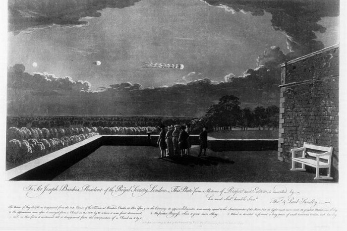 Меняющий форму НЛО пролетел над Англией в 1783 году