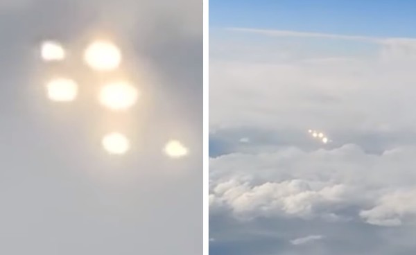 🛸 Скопление ярких НЛО заснято над Нью-Мексико с борта авиалайнера