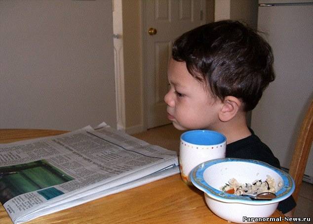 В США растет ребенок, который читает газеты с полутора лет.