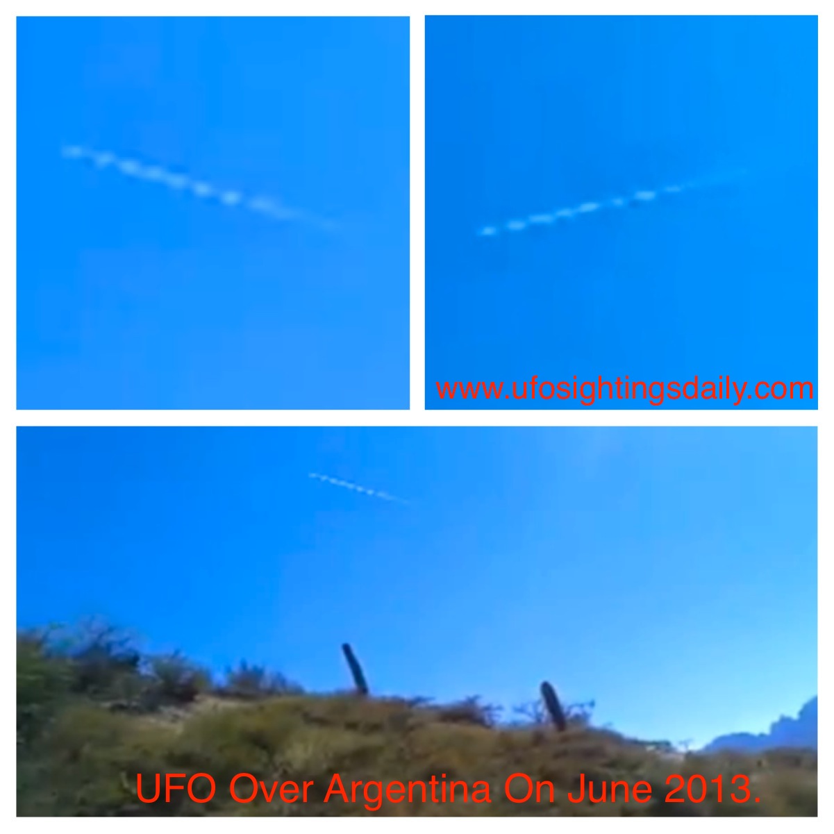 Длинный объект в небе Аргентины (видео)