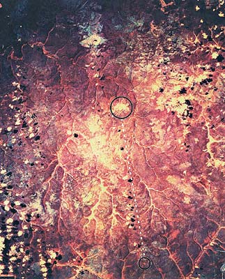 Юрий Лавбин считает, что на этом космическом снимке хорошо виден космодром инопланетян.
