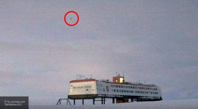 Над немецкой антарктической станцией Neumayer III летал шар-НЛО