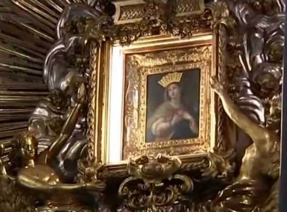Чудо иконы Мадонны с двигающимися глазами из церкви в Римини